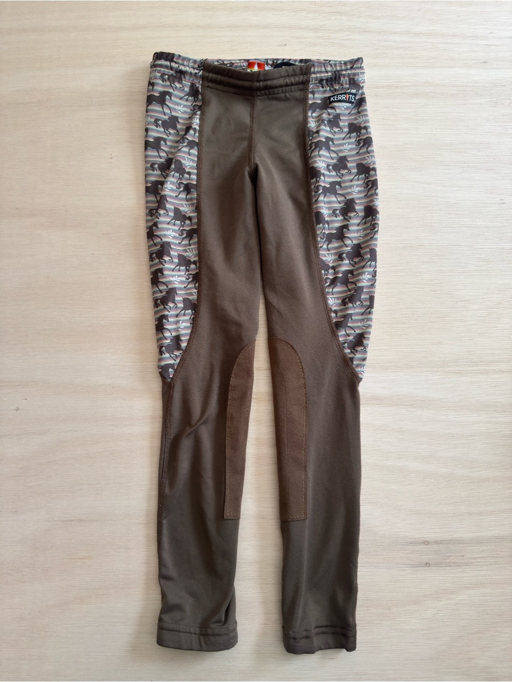 Kerrits Brown Camo Panel Kids Leggings